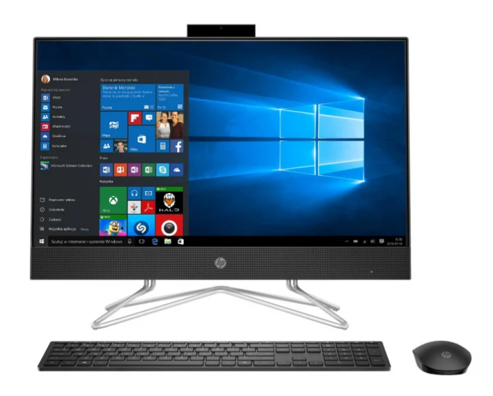 Komputer HP 24" 25R19EA All-in-One AiO 3150U / 4GB DDR4 / 256GB SSD / Czarny / W10P