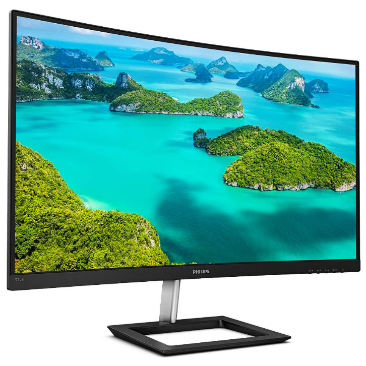 Monitor Philips 31,5'' 322E1C/00 / Curved / LED / VA / HDMI / VGA / DP /Czarny
