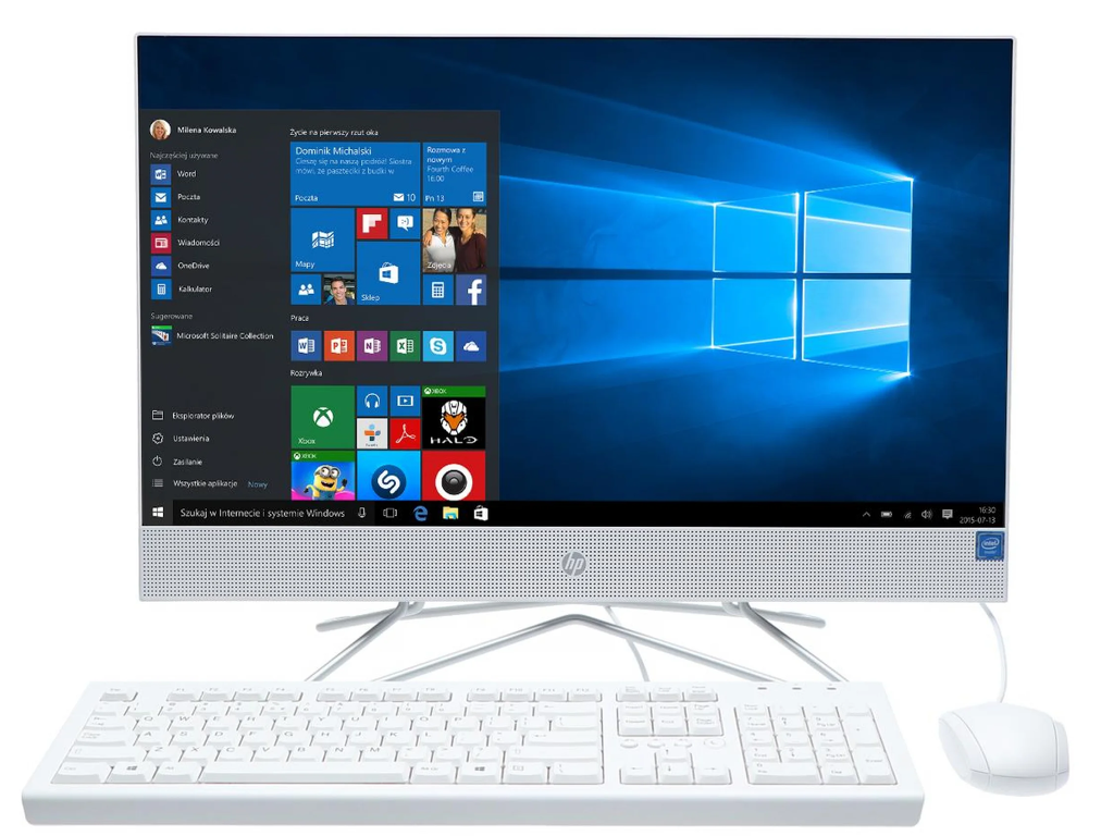 Komputer HP 24" 25R13EA All-in-One AiO J4025 / 4GB DDR4 / 256GB SSD / W10P / Biały