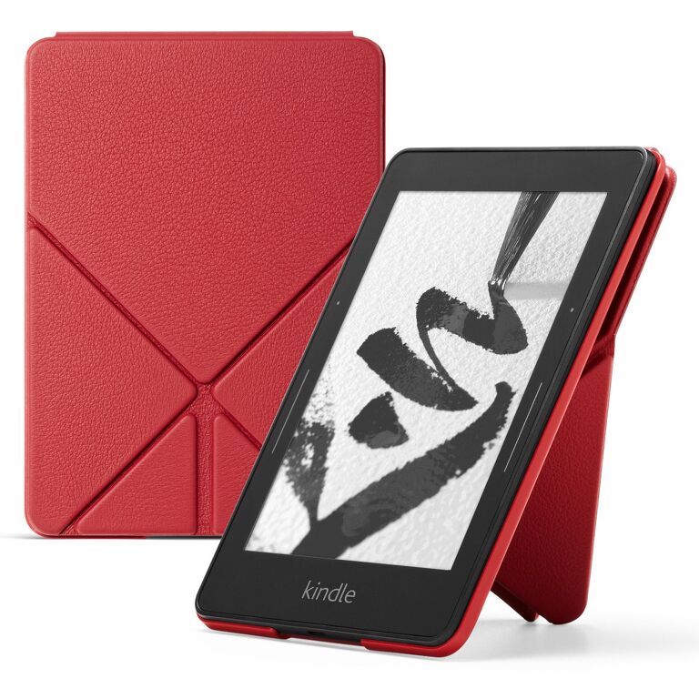Skórzane etui Origami dla Kindle Voyage (7th Generation) - czerwone