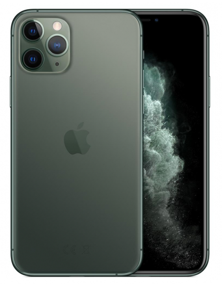 Okazja! Szkło ochronne gratis. Apple iPhone 11 PRO MAX 64GB Zielony (Green), Dual Sim 6.1&#8221 Liquid Retina HD, IP68, A13, iOS 13, FV23% - Wysyłka gratis!